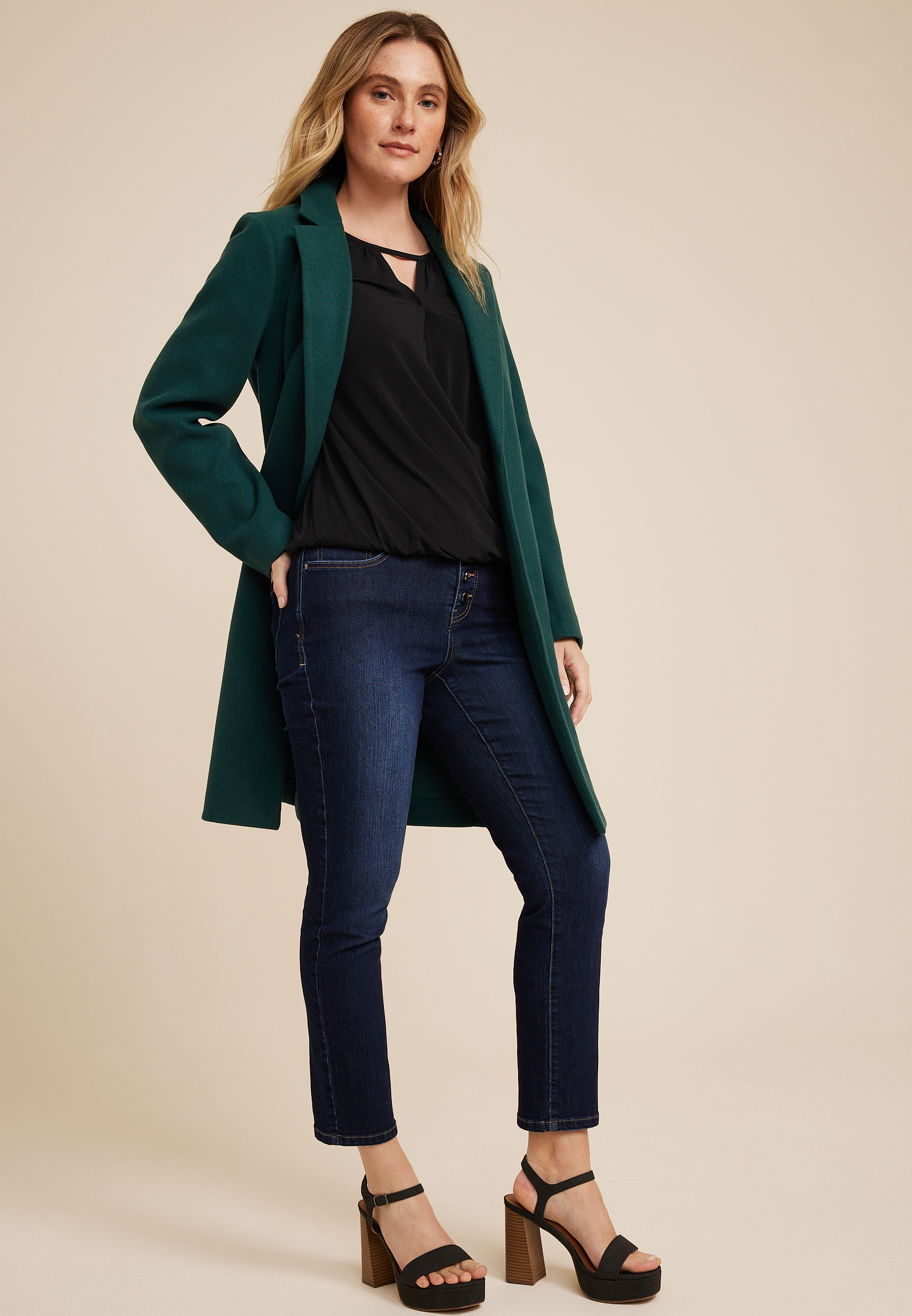 Faux Wrap Blouse