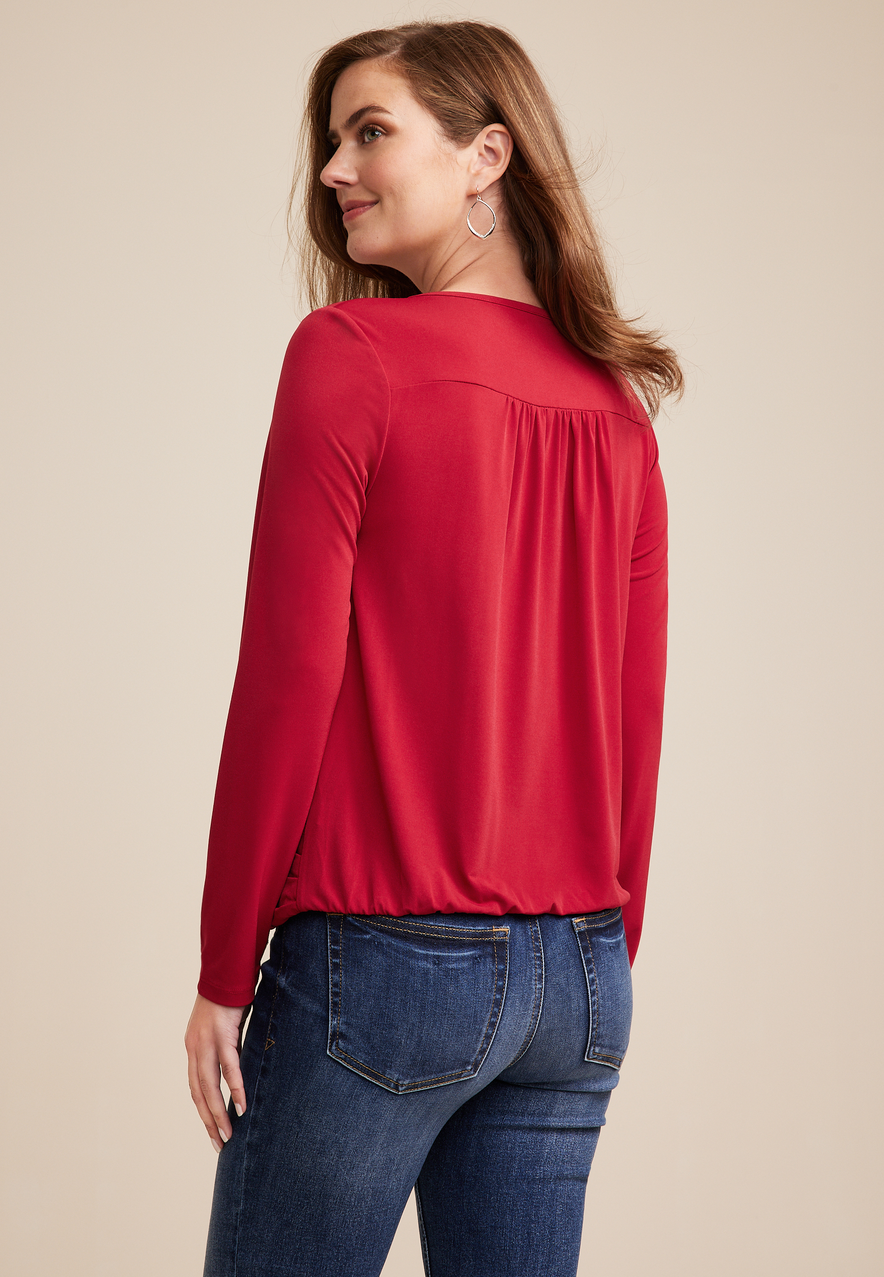 Faux Wrap Blouse, C4744, large