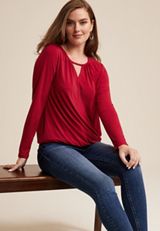 Faux Wrap Blouse, C4744, small