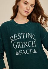 Resting Grinch Face Sweatshirt, C3895, small