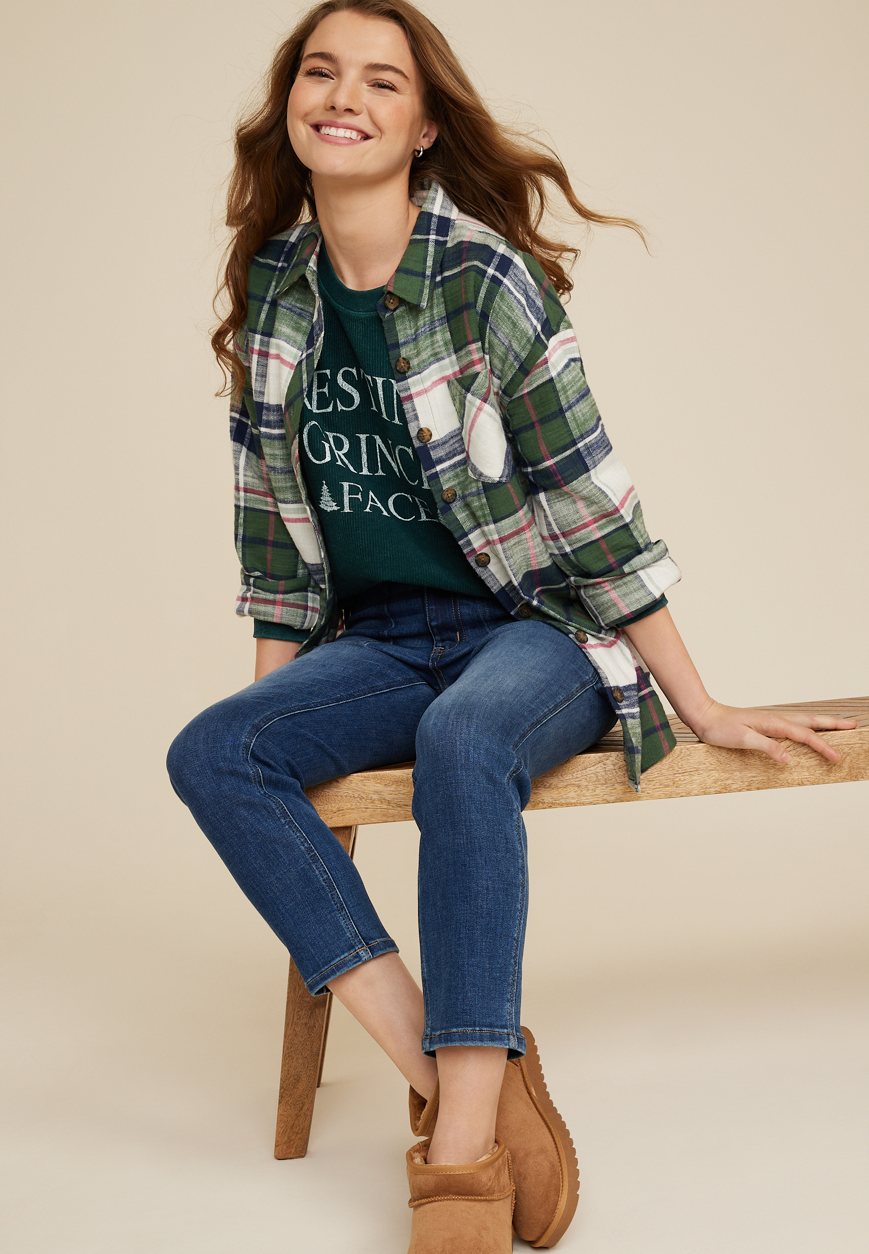 Resting Grinch Face Sweatshirt, C3895, large