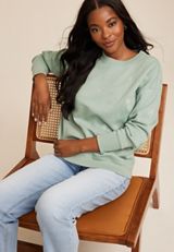 Floral Embroidered Sweatshirt, C9312, small