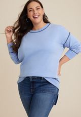 Plus Size Crew Neck Sweatshirt, C9249, small