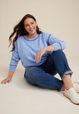 Plus Size Crew Neck Sweatshirt, C9249, small
