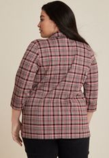 Plus Size Versa Plaid Blazer, C9081, small