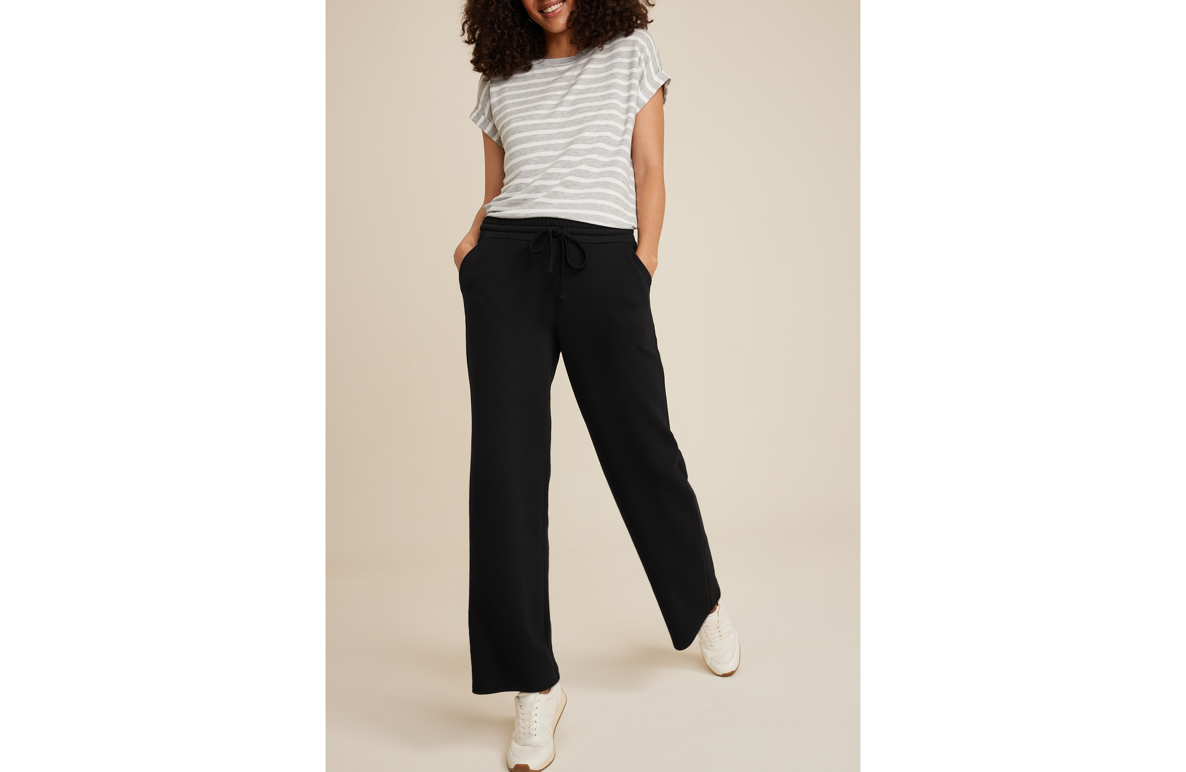 Scuba Knit High Rise Wide Leg Sweatpant