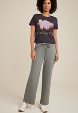 Scuba Knit High Rise Wide Leg Sweatpant, C186, small