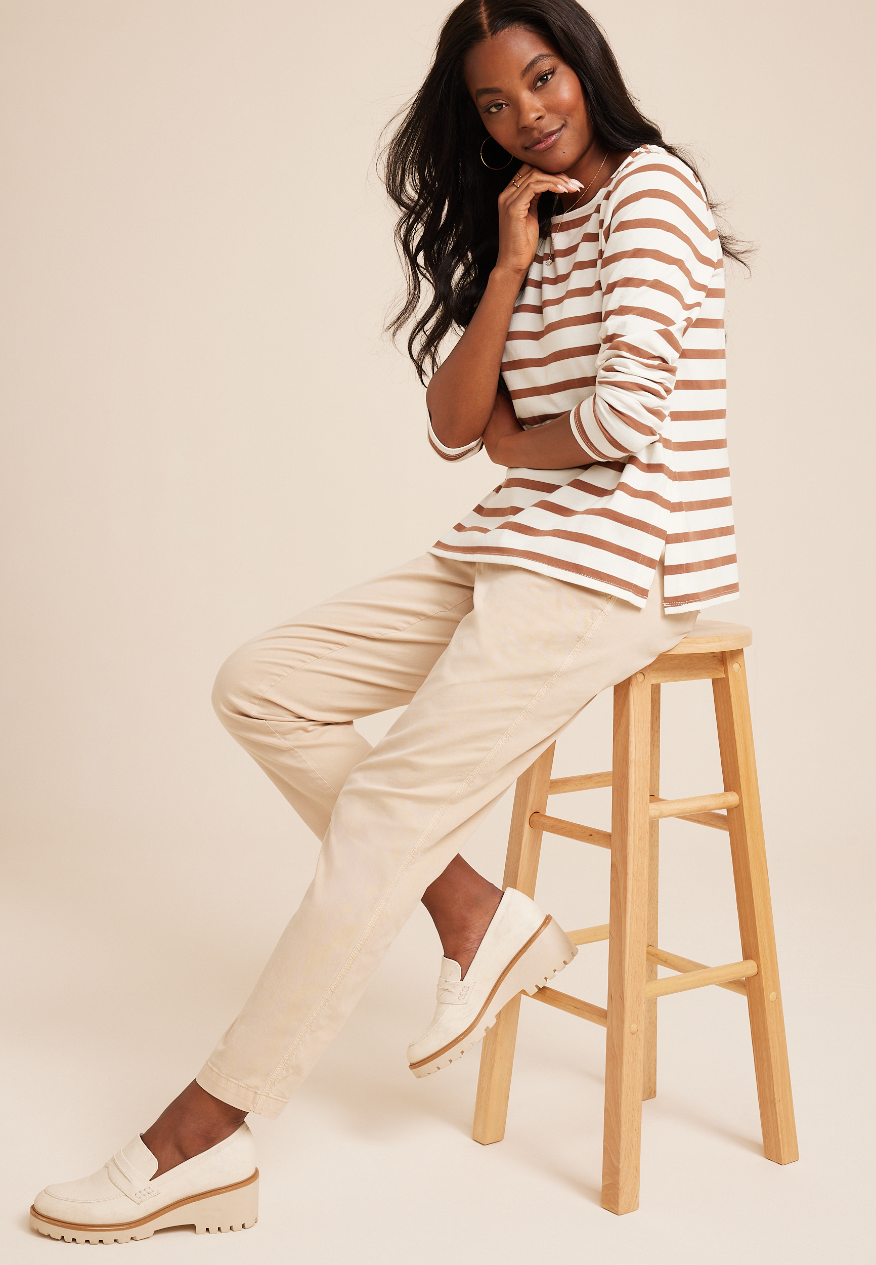 Marina Striped Mixer Tee, C2561, large