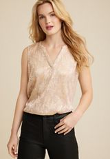 Atwood Gold Metallic Tank Top, GOLD, small