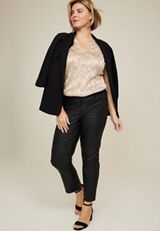 Plus Size Atwood Gold Metallic Tank Top, C605, small
