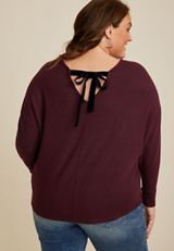 Plus Size Bow Back Top, C9228, small