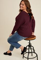 Plus Size Bow Back Top, C9228, small
