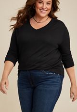 Plus Size 24/7 Victoria Long Sleeve Tee, C106, small
