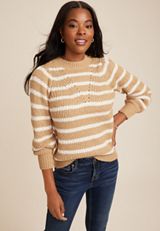 Stripe Sweater, NEUTRAL COMBO, small