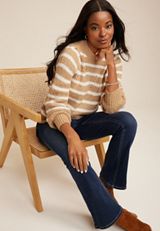 Stripe Sweater, NEUTRAL COMBO, small