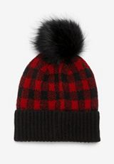 Buffalo Plaid Pom Beanie, C2842, small