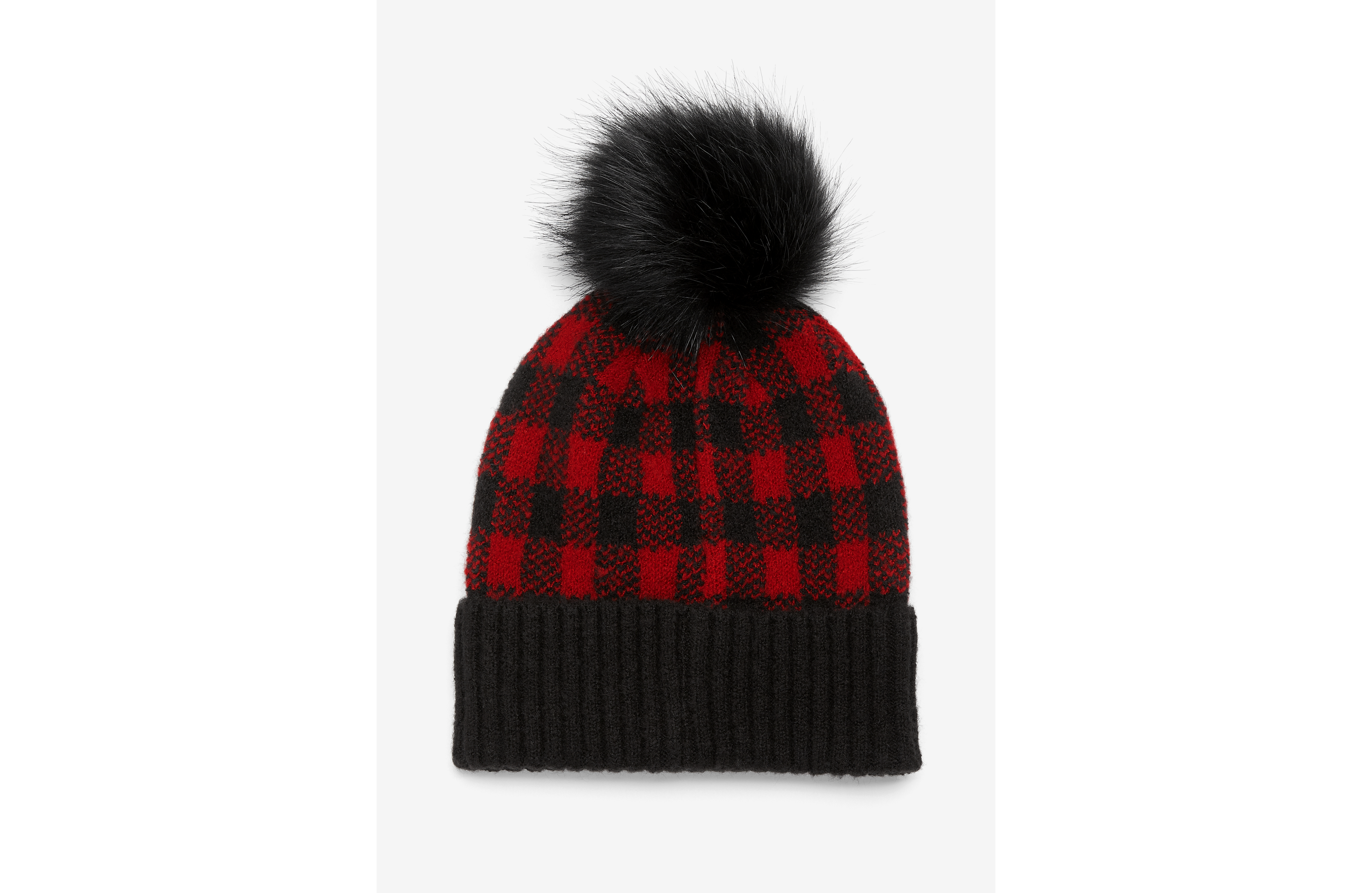 Buffalo Plaid Pom Beanie
