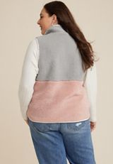 Plus Size Teddy Sherpa Vest, C1942, small