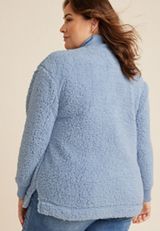 Plus Size Teddy Sherpa Sweatshirt, C9249, small