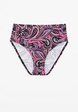 High Waist Bikini Bottom, BLACK MULTI, small