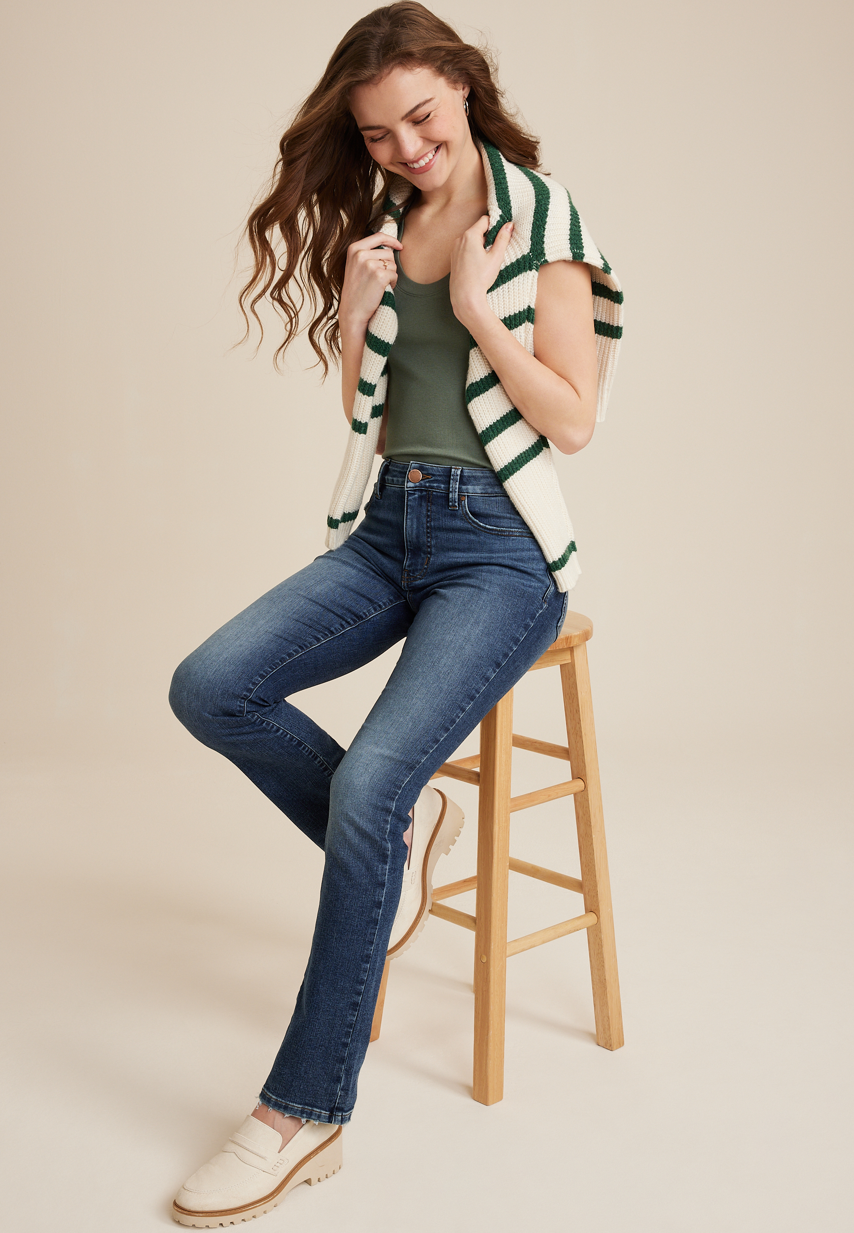 m jeans by maurices™ Everflex™ High Rise Curvy Slim Boot Jean