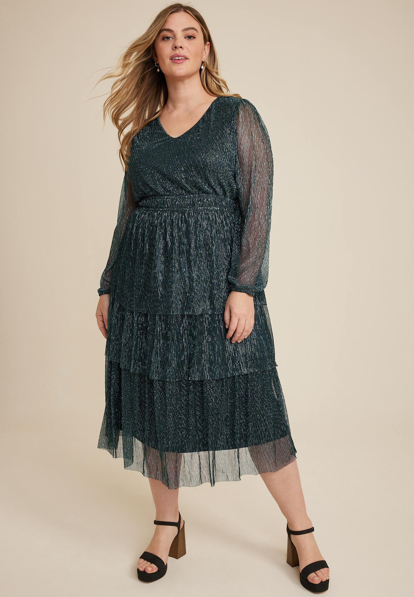 Women's plus cheap size holiday dresses