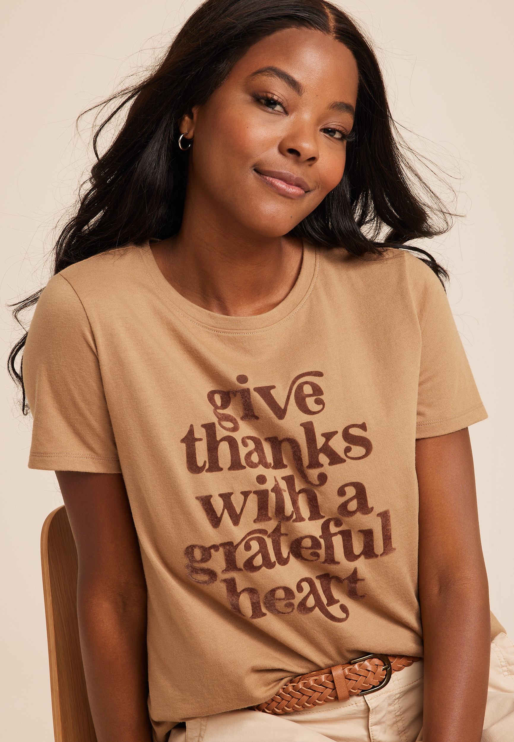 Give Thanks With A Grateful Heart Graphic Tee, C9193, large