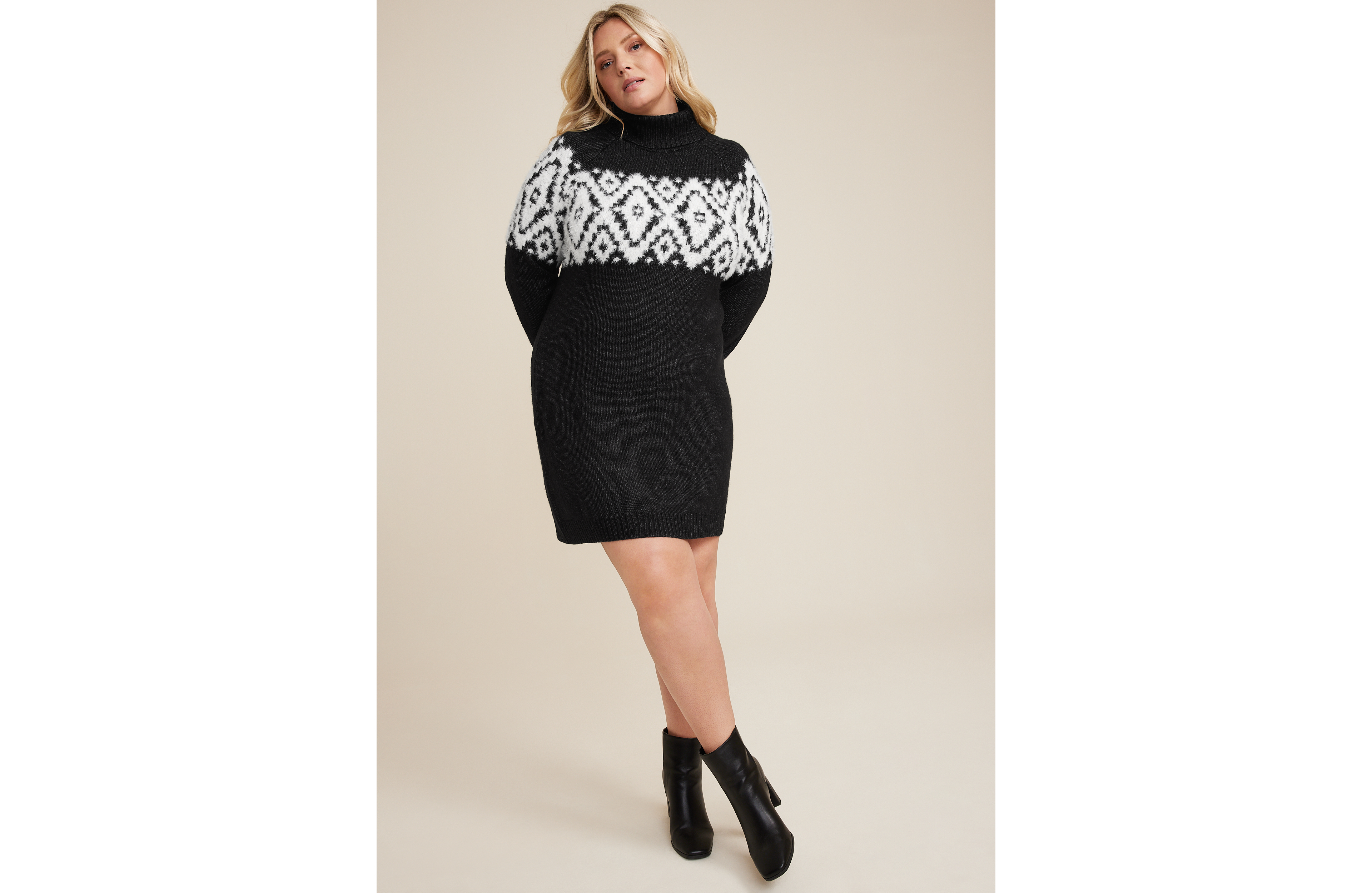 Plus Fair Isle Sweater Dress