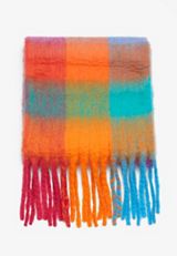 Bright Plaid Blanket Scarf, C1524, small