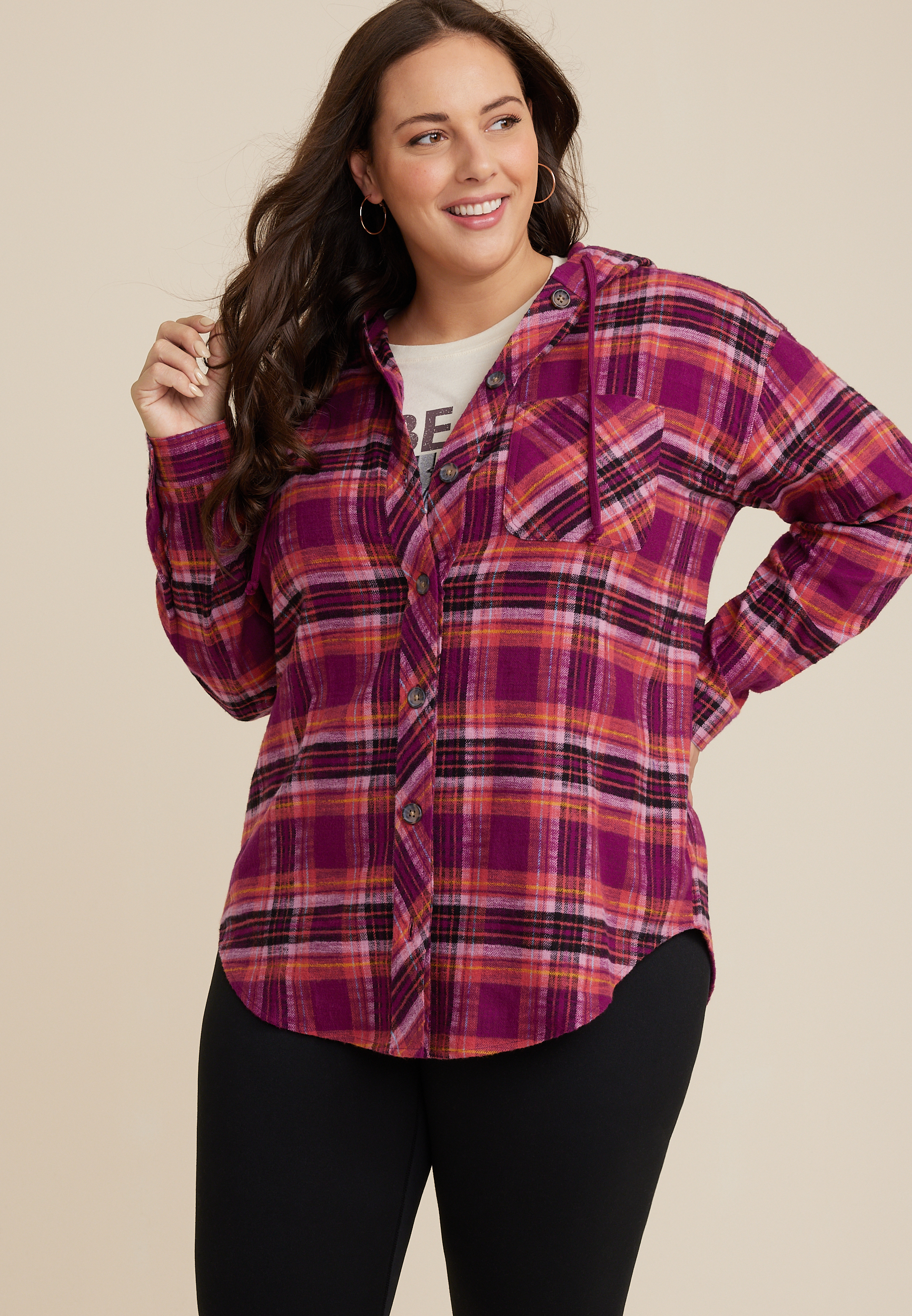 Plus Size Louisville Cardinals Perfect Plaid Shirt