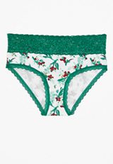 Simply Comfy Holly Berry Cotton Hipster Panty, C2380, small