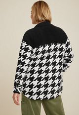 Plus Size Wilder Fleece Shacket, BLACK COMBO, small