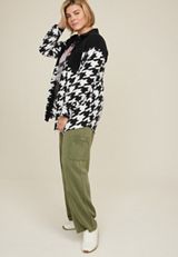 Plus Size Wilder Fleece Shacket, BLACK COMBO, small