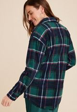 Wilder Plaid Fleece Shacket, GREEN COMBO, small