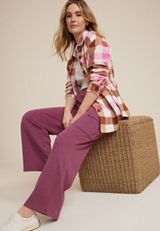 High Rise Cargo Wide Leg Sweatpant, GOOSEBERRY, small