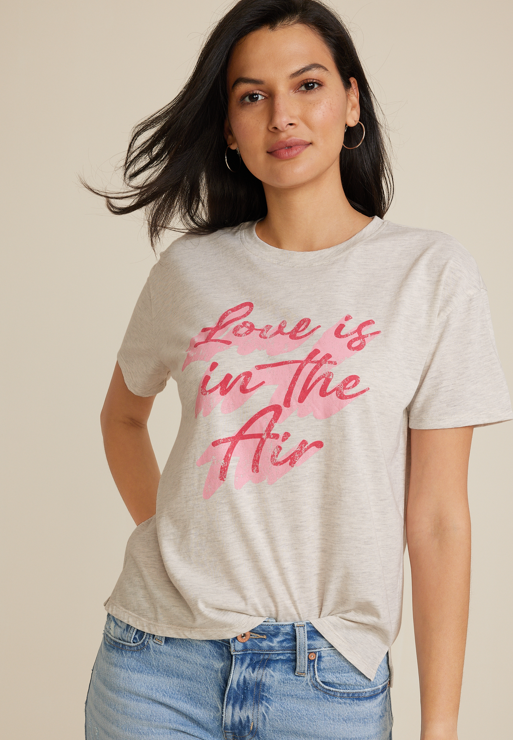 Love Is The Air Oversized Fit Graphic Tee