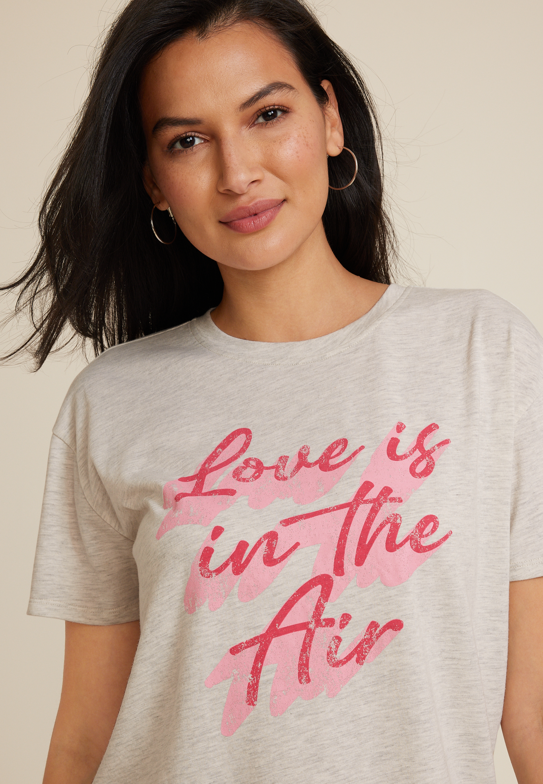 Love Is In The Air Relaxed Fit Graphic Tee, C3348, large