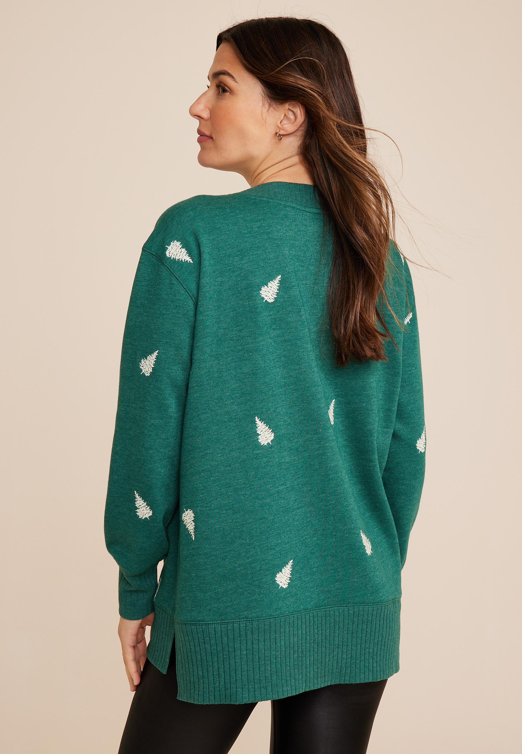 Willowsoft Holiday Tree Sweatshirt, C8766, large
