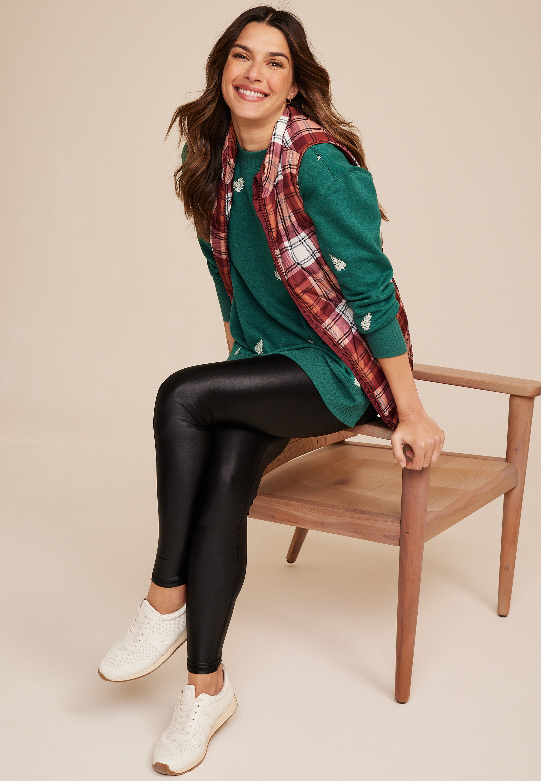 Willowsoft Holiday Tree Sweatshirt, C8766, large