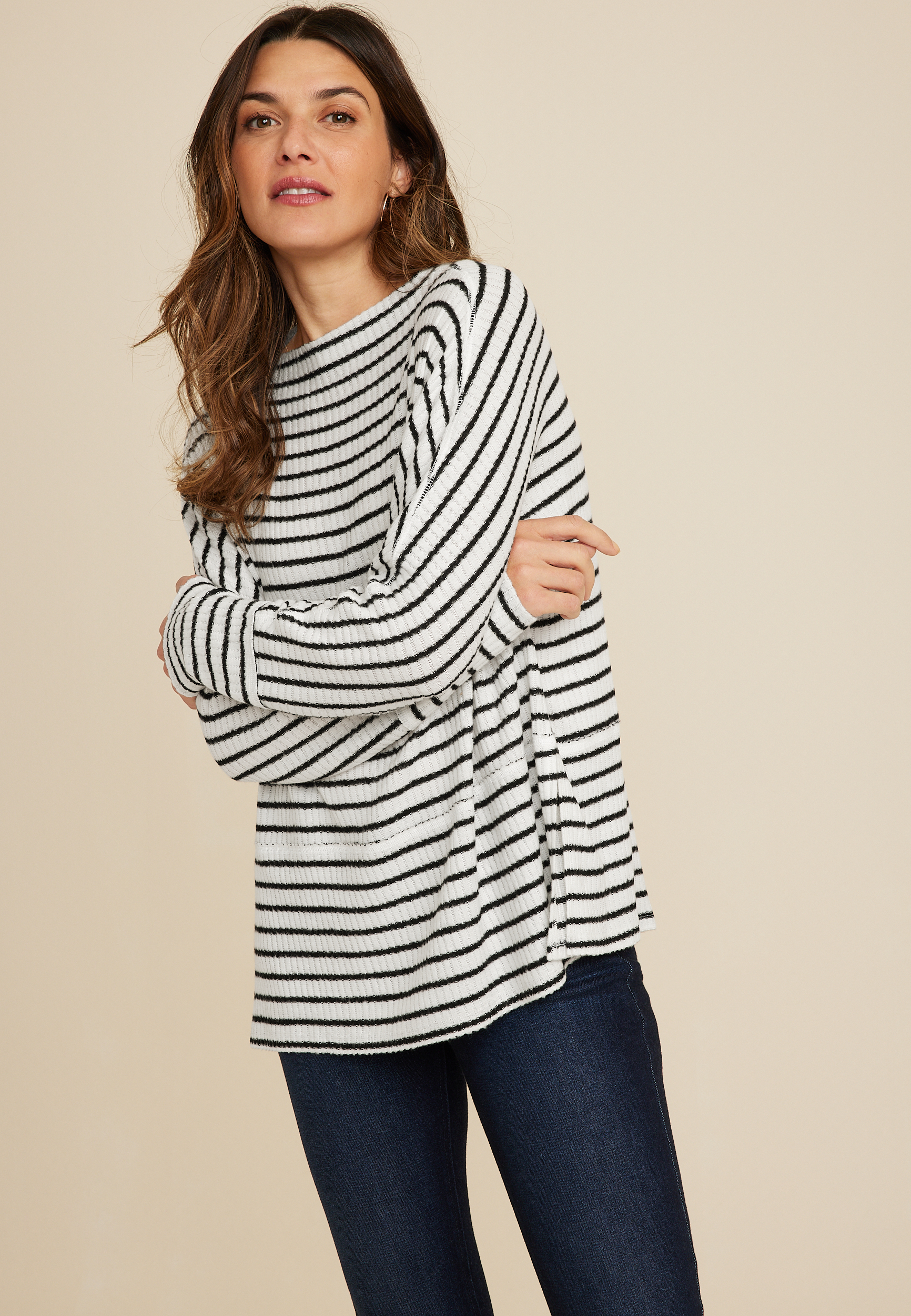 Sylvan Striped Tunic Top | maurices
