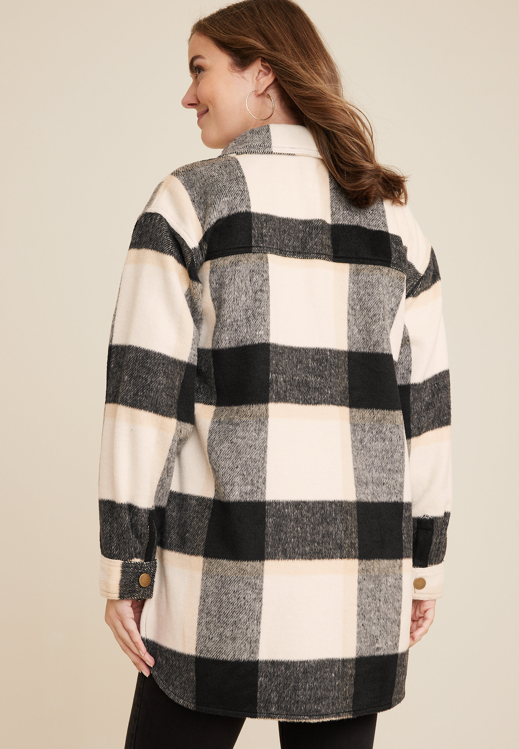 Buffalo Plaid Shacket, C3986, large