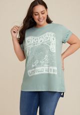 Plus Size Grateful Dead Oversized Graphic Tee, JADE MIST, small