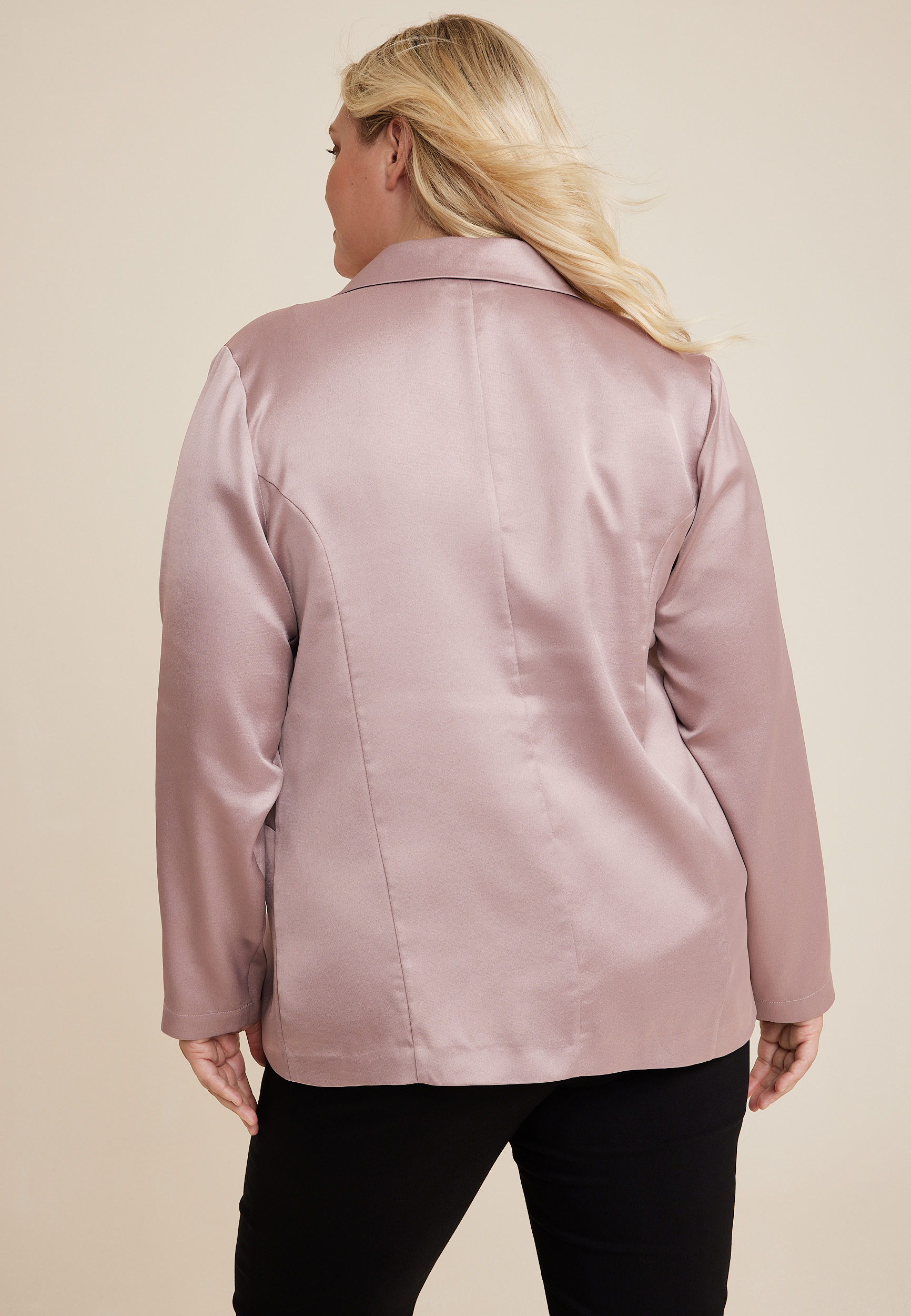 Plus Size Versa Satin Blazer, C6959, large