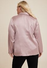 Plus Size Versa Satin Blazer, C6959, small