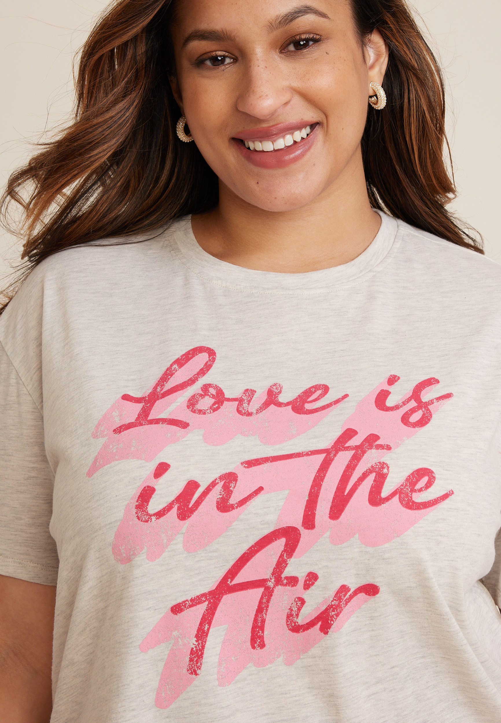 Plus Size Love Is In The Air Graphic Tee, C3348, large