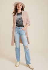 Pink Eyelash Cardigan, C9346, small