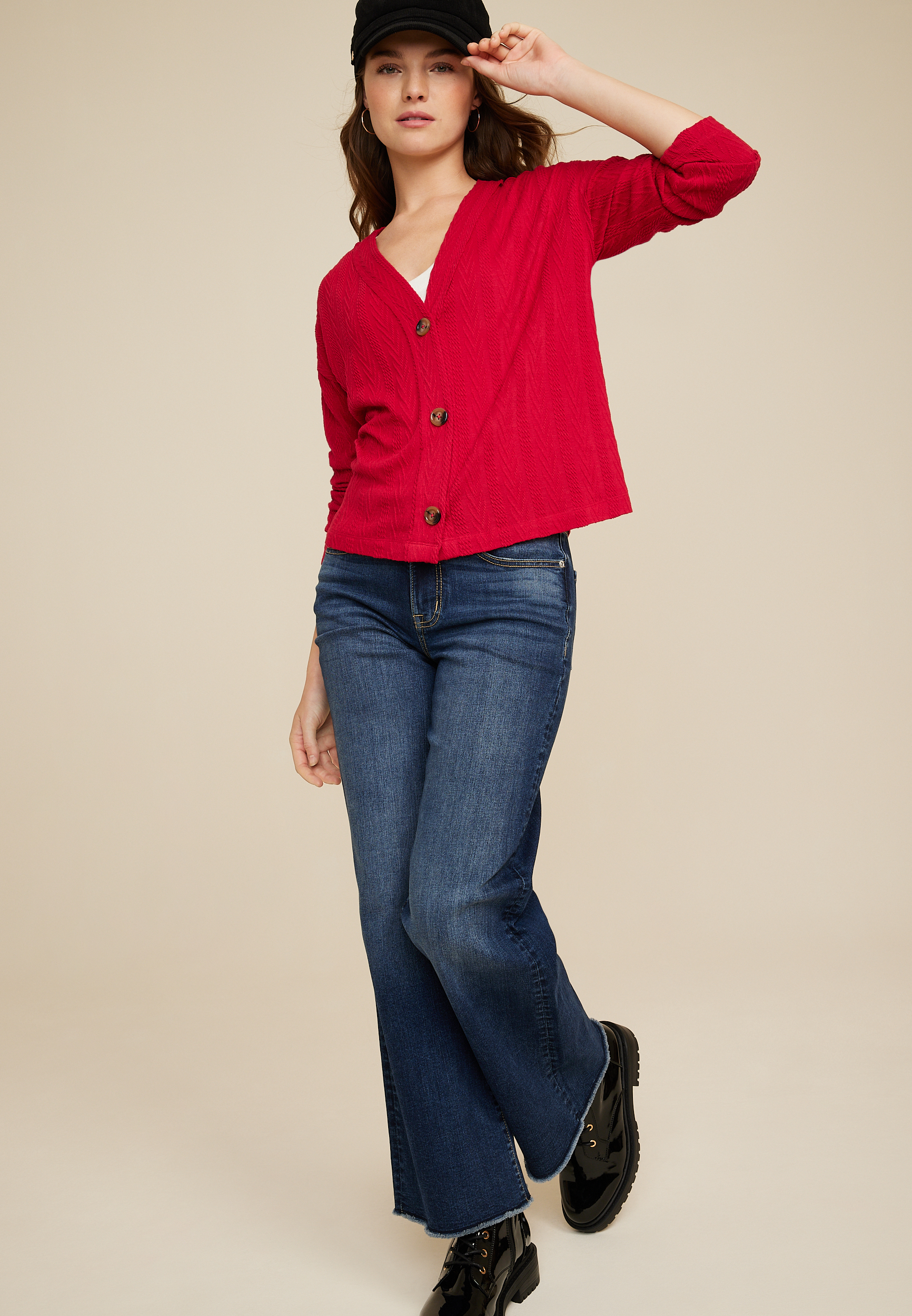 Textured Cardigan, C4744, large