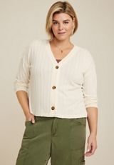 Plus Size Textured Cardigan, C2789, small