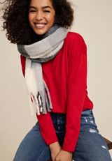 Buffalo Plaid Blanket Scarf, C1756, small