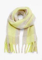 Citron Plaid Blanket Scarf, C1524, small